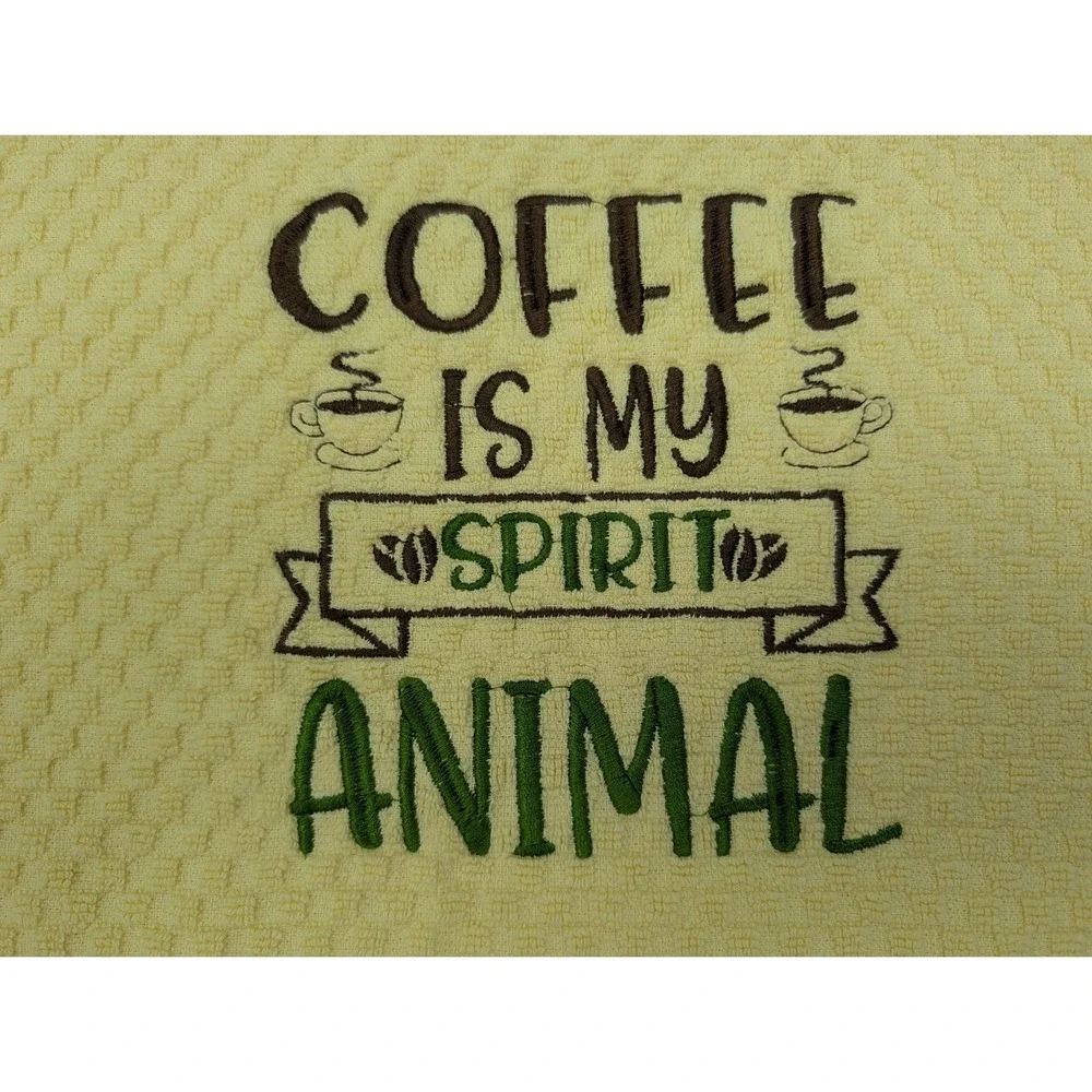 Coffee Is My SPIRIT Animal Kitchen Bath Bar Tea Hand Towel Great Gift Idea!